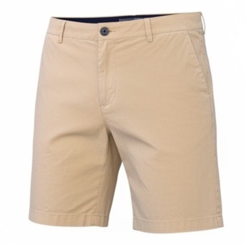 Primark Denim Co Men's Khaki Chino Shorts W36 4-Way Stretch Straight Button Fly